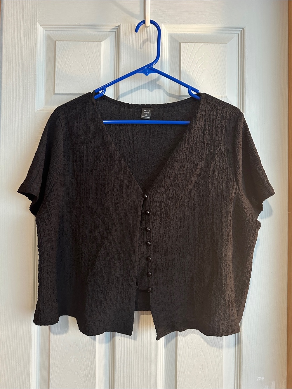 Button up short sleeve top